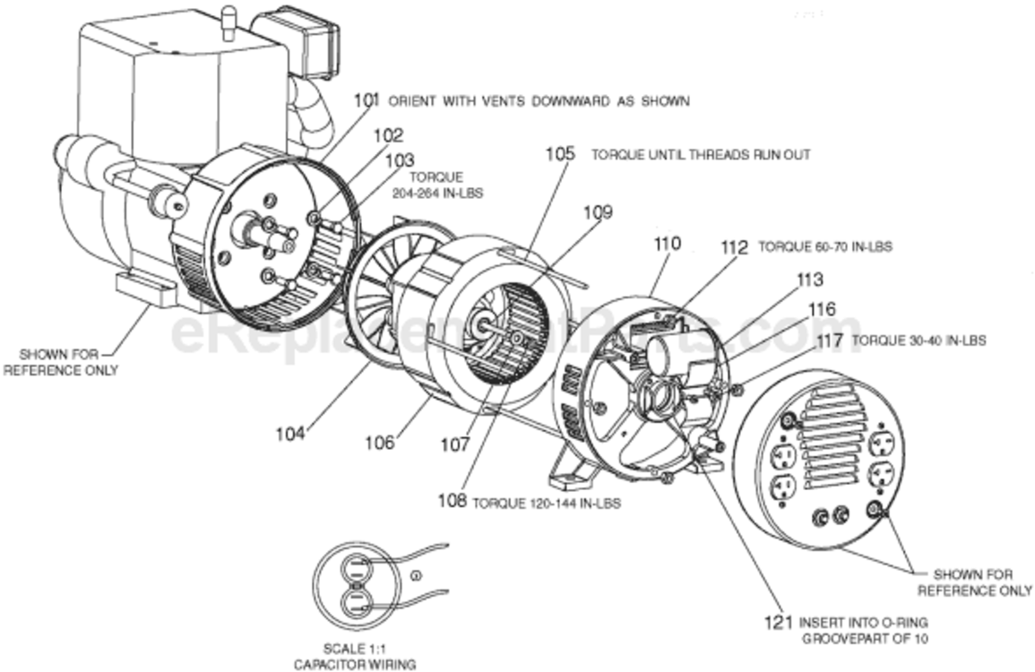 Page C Diagram and Parts List for Type 0 Porter Cable Generator